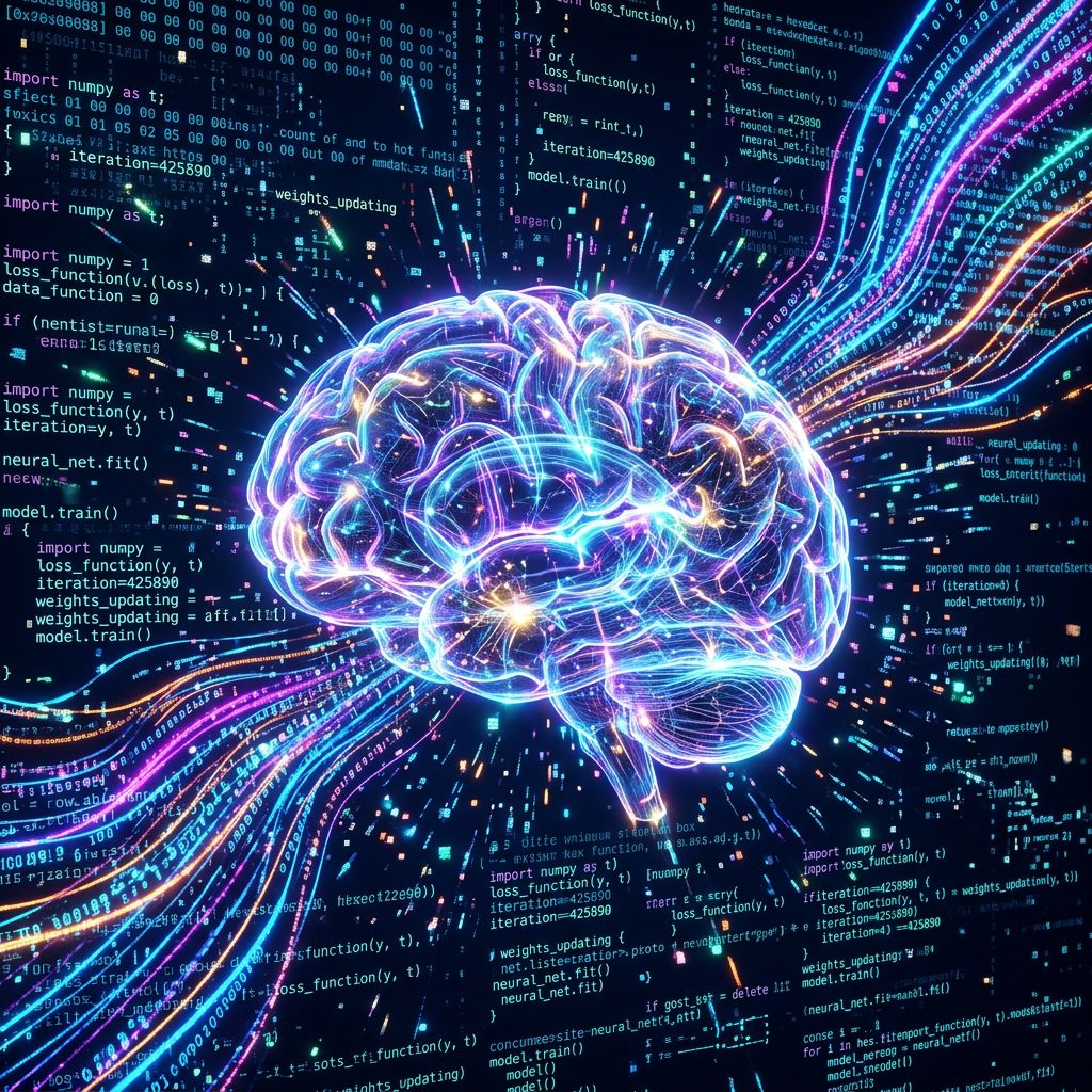 Representación digital de inteligencia artificial y aprendizaje
